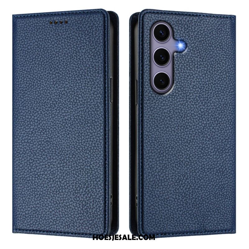 Folio-hoesje Voor Samsung Galaxy S25 5g Rfid-blokkering Met Lychee-textuur