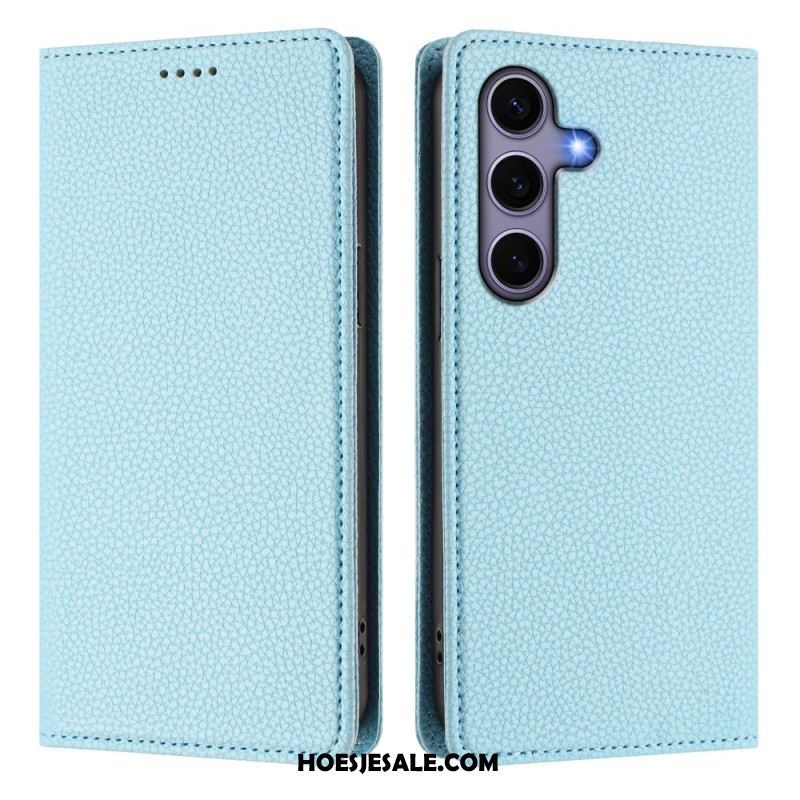 Folio-hoesje Voor Samsung Galaxy S25 5g Rfid-blokkering Met Lychee-textuur