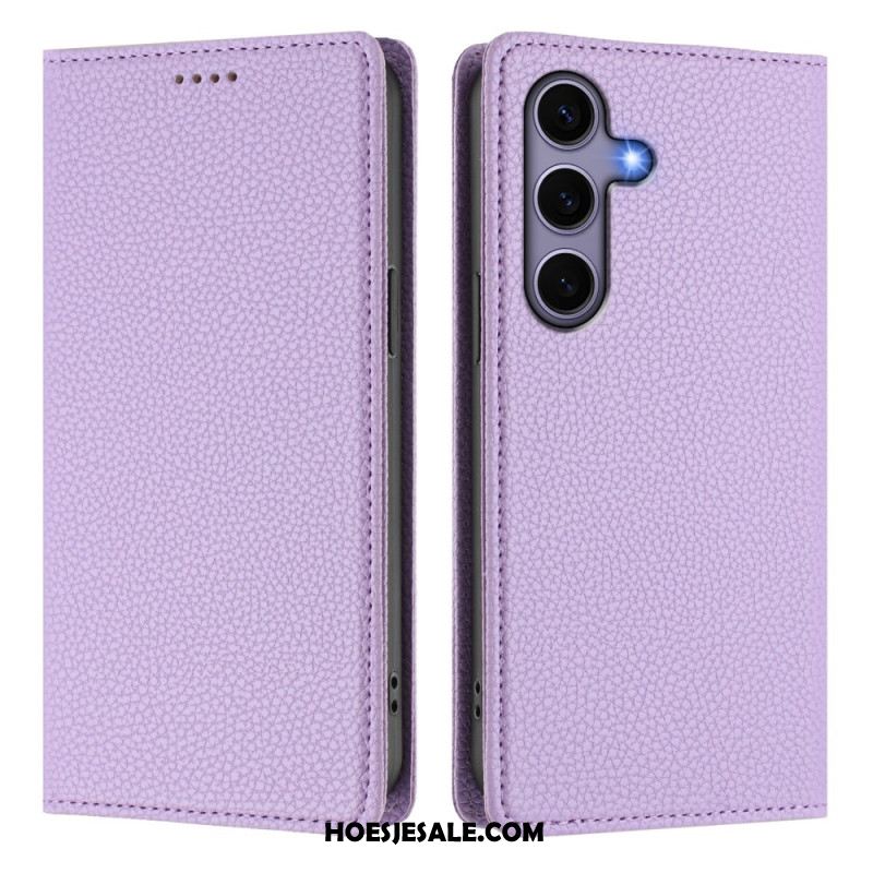 Folio-hoesje Voor Samsung Galaxy S25 5g Rfid-blokkering Met Lychee-textuur