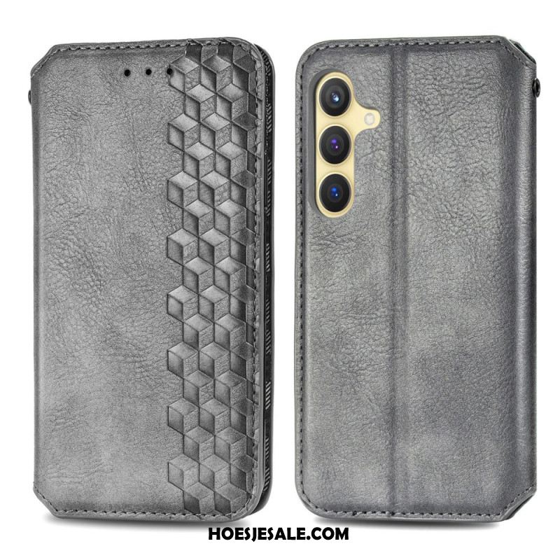 Folio-hoesje Voor Samsung Galaxy S25 5g Suède-effect