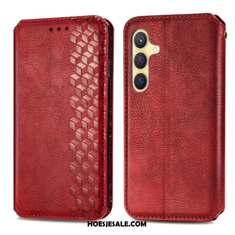 Folio-hoesje Voor Samsung Galaxy S25 5g Suède-effect