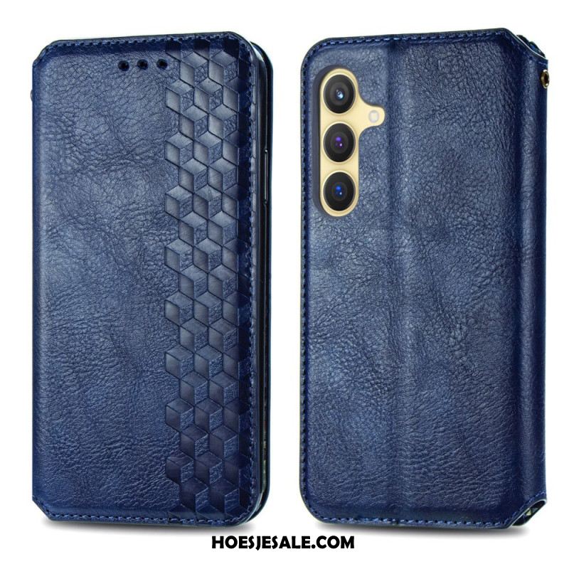 Folio-hoesje Voor Samsung Galaxy S25 5g Suède-effect