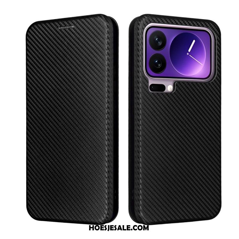 Folio-hoesje Voor Xiaomi 17 Pro Max Koolstofvezel