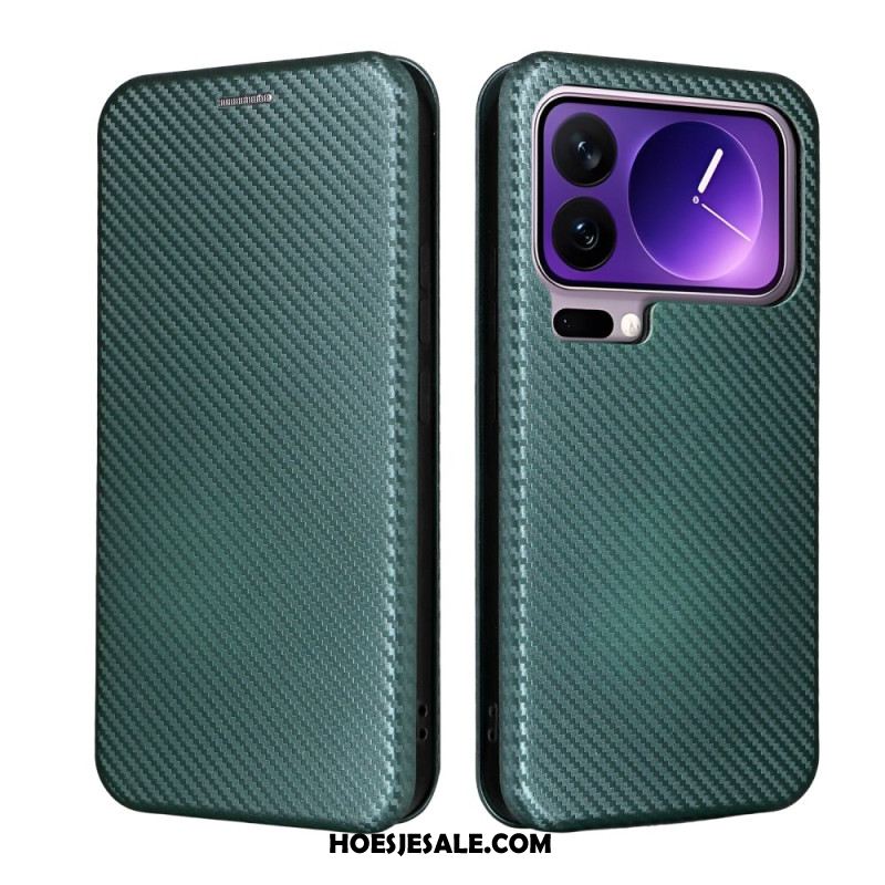 Folio-hoesje Voor Xiaomi 17 Pro Max Koolstofvezel