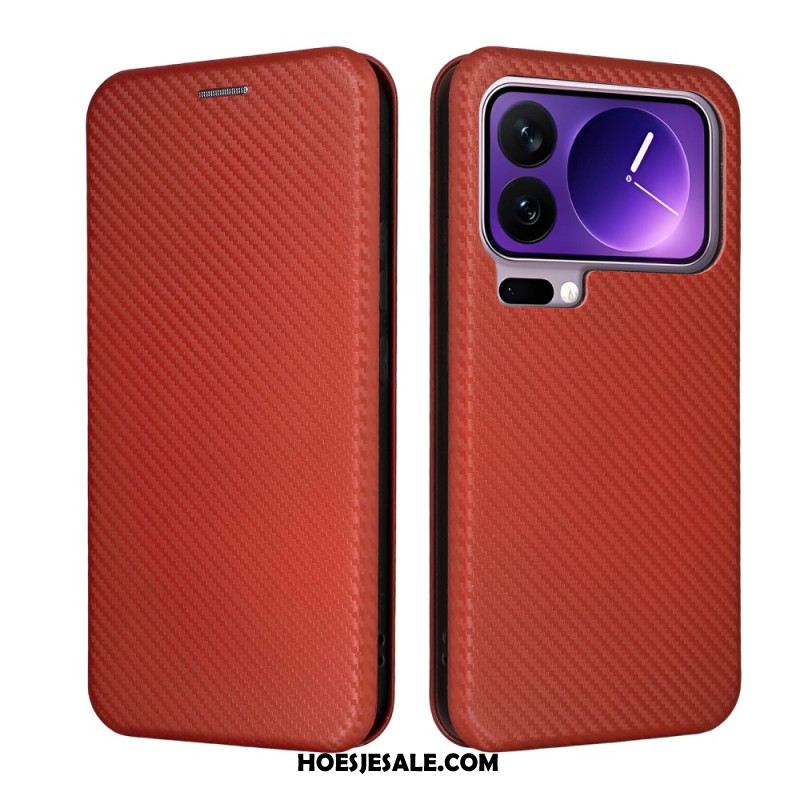 Folio-hoesje Voor Xiaomi 17 Pro Max Koolstofvezel