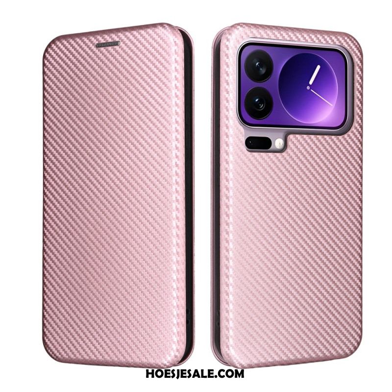 Folio-hoesje Voor Xiaomi 17 Pro Max Koolstofvezel