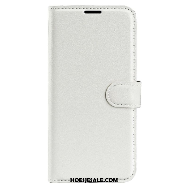 Folio-hoesje Xiaomi 14 Pro Telefoonhoesje Klassiek Litchi Kunstleer