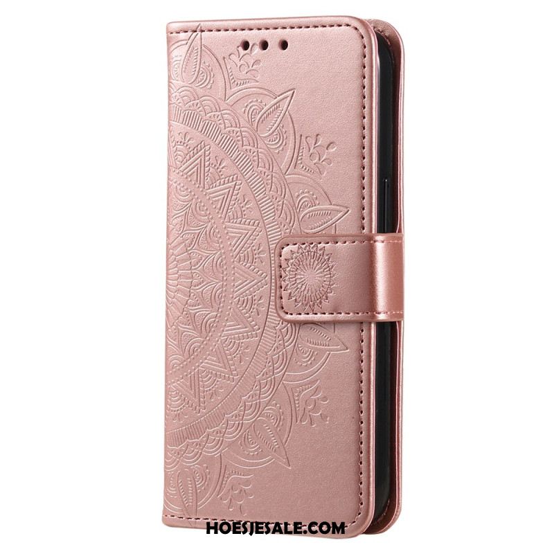 Folio-hoesje Xiaomi 14 Pro Telefoonhoesje Mandala Zon Met Riem
