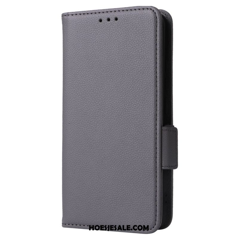 Folio-hoesje Xiaomi 14 Telefoonhoesje Litchi-textuur En Band