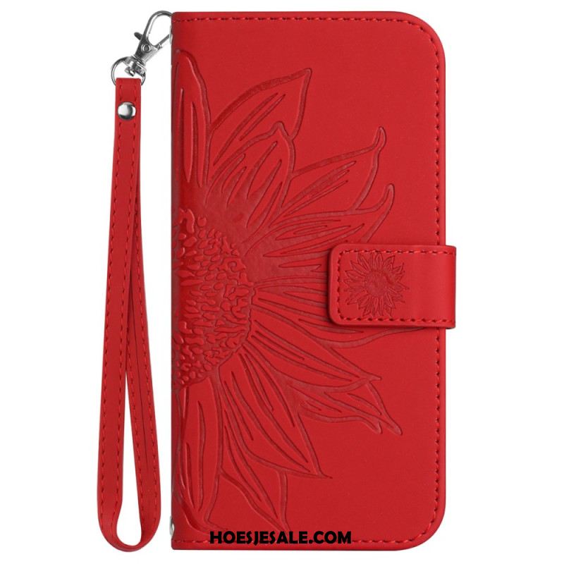Folio-hoesje Xiaomi 14 Ultra Zonnebloempatroon Met Riempje