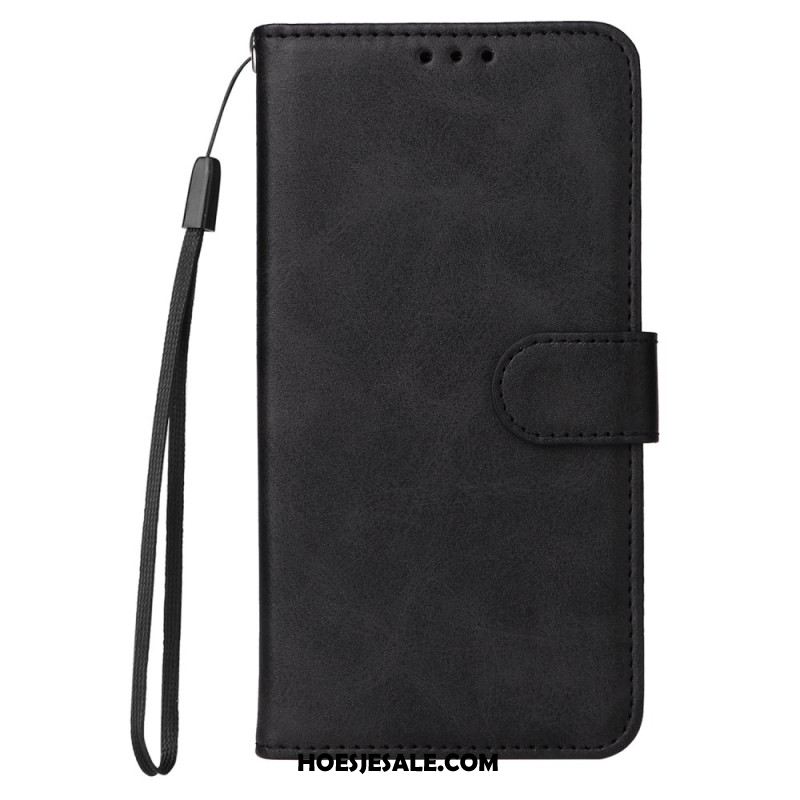 Folio-hoesje Xiaomi 15 Effen Leren Bandje