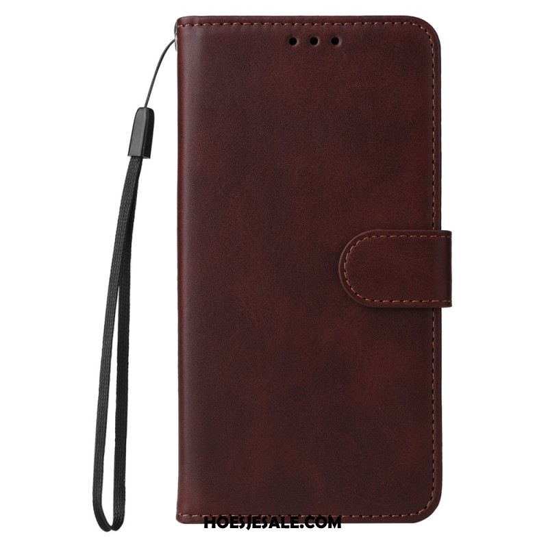 Folio-hoesje Xiaomi 15 Effen Leren Bandje