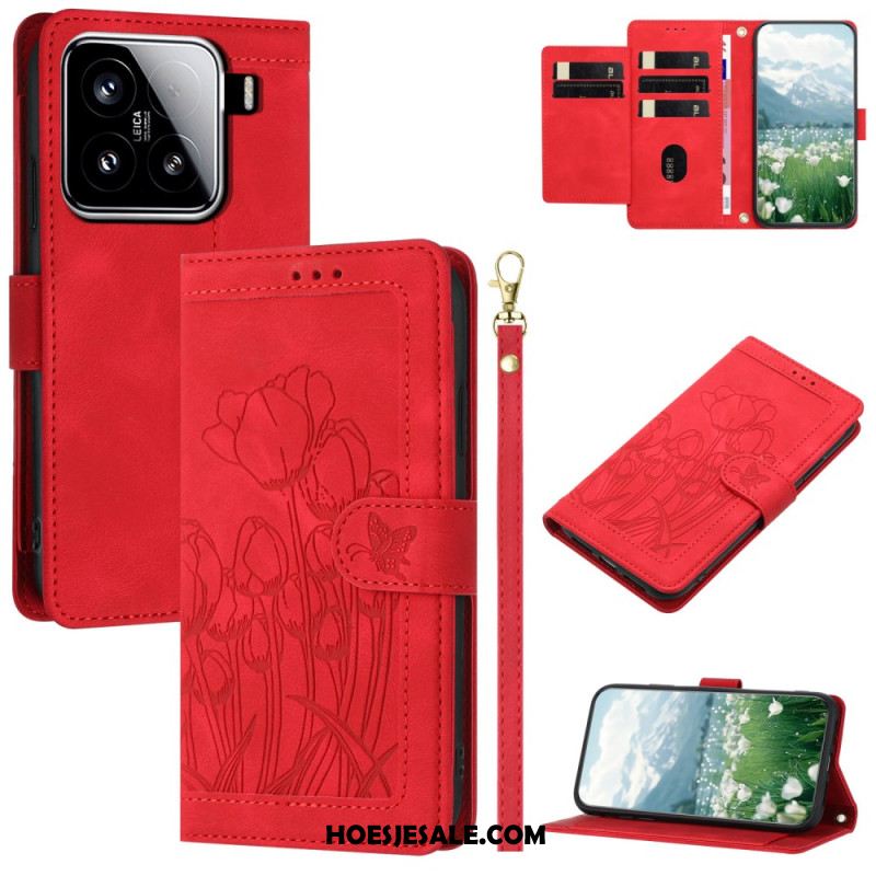 Folio-hoesje Xiaomi 15 Paardenbloemenbandje