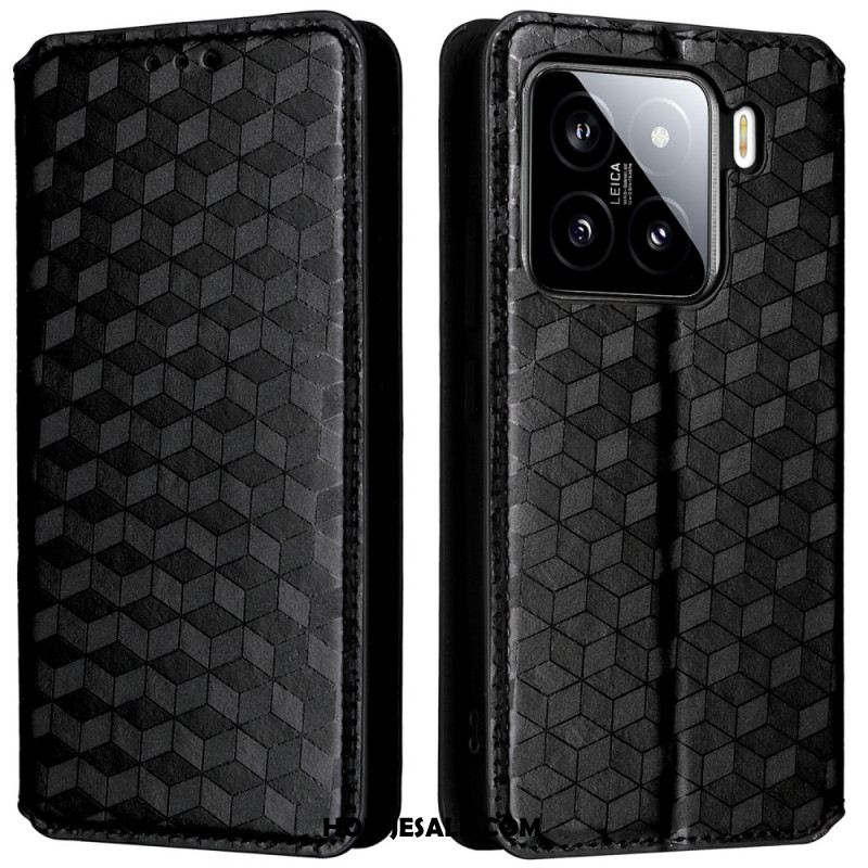 Folio-hoesje Xiaomi 15 Portemonnee Met 3d-diamanten