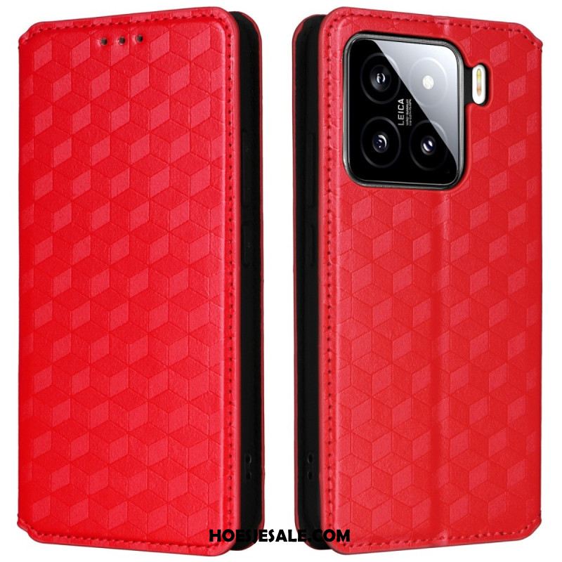 Folio-hoesje Xiaomi 15 Portemonnee Met 3d-diamanten