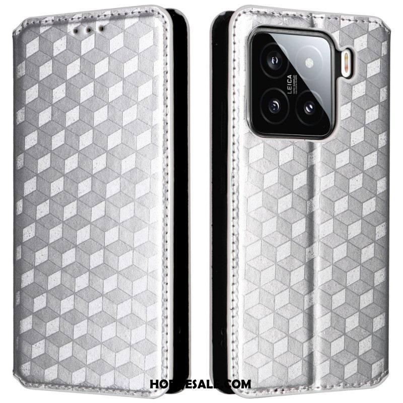 Folio-hoesje Xiaomi 15 Portemonnee Met 3d-diamanten