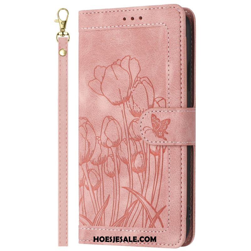 Folio-hoesje Xiaomi 15 Pro Telefoonhoesje 9 Kaarthouders Met Tulp-patroon