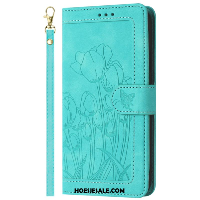 Folio-hoesje Xiaomi 15 Pro Telefoonhoesje 9 Kaarthouders Met Tulp-patroon