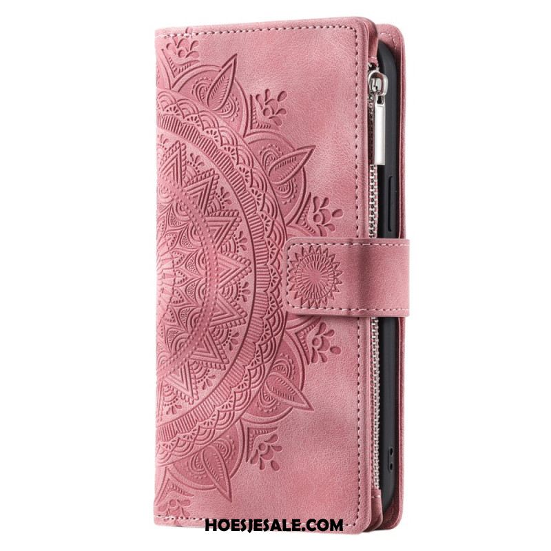 Folio-hoesje Xiaomi 15 Pro Telefoonhoesje Portemonnee Met Mandala-suède-effect
