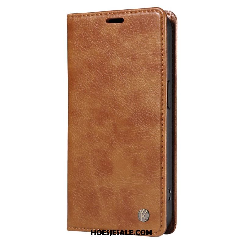 Folio-hoesje Xiaomi 15 Pro Yikatu Leer-effect