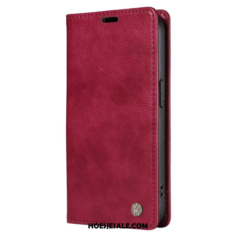 Folio-hoesje Xiaomi 15 Pro Yikatu Leer-effect