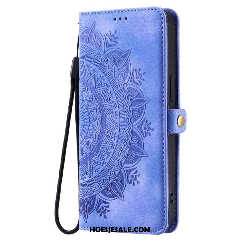 Folio-hoesje Xiaomi 15 Telefoonhoesje Mandala Suède-effect