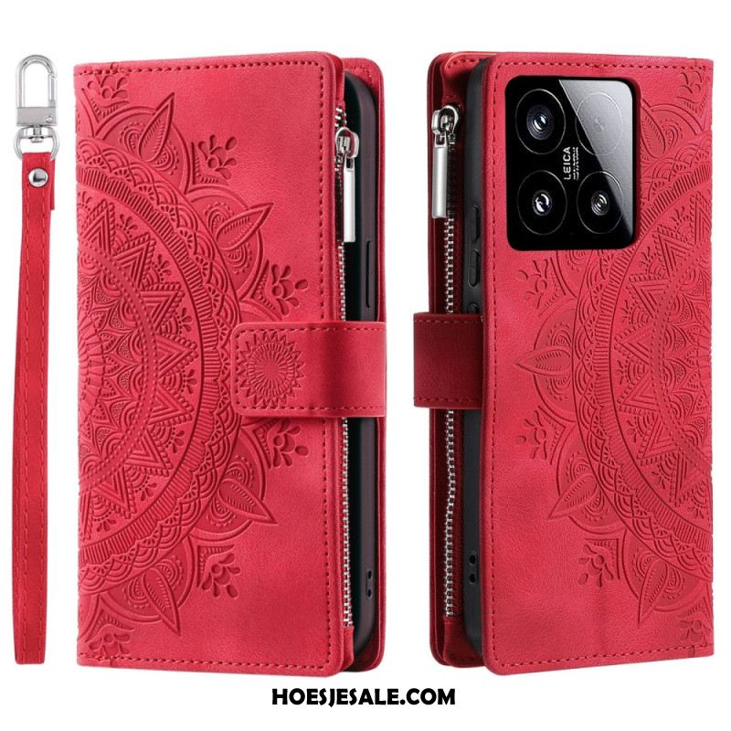 Folio-hoesje Xiaomi 15 Telefoonhoesje Portemonnee Met Mandala-effect (suède)