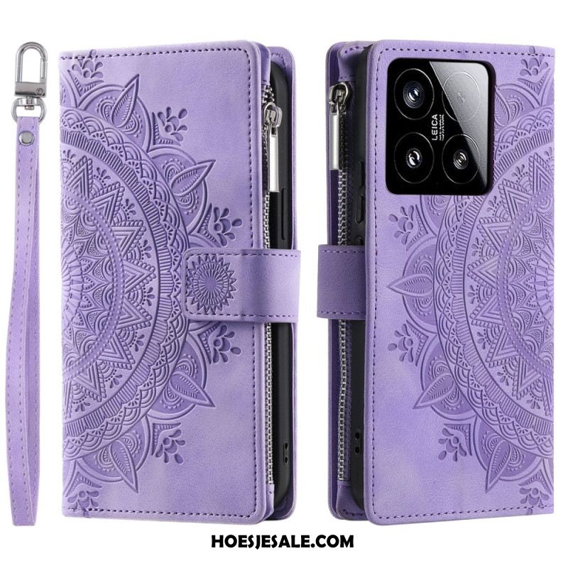 Folio-hoesje Xiaomi 15 Telefoonhoesje Portemonnee Met Mandala-effect (suède)