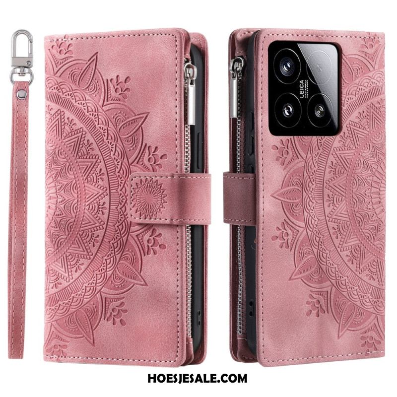 Folio-hoesje Xiaomi 15 Telefoonhoesje Portemonnee Met Mandala-effect (suède)