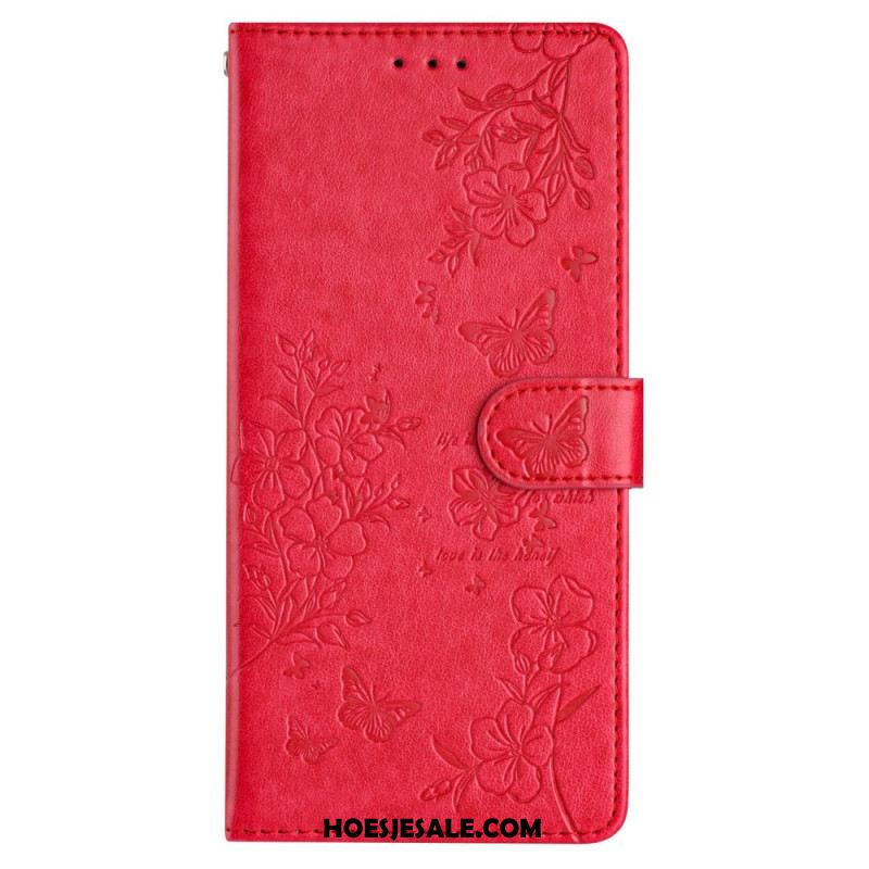 Folio-hoesje Xiaomi 15 Telefoonhoesje Vlinders En Bloemen