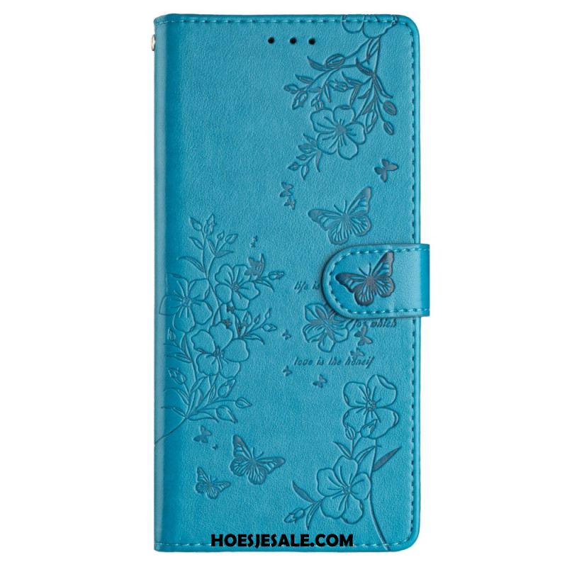 Folio-hoesje Xiaomi 15 Telefoonhoesje Vlinders En Bloemen