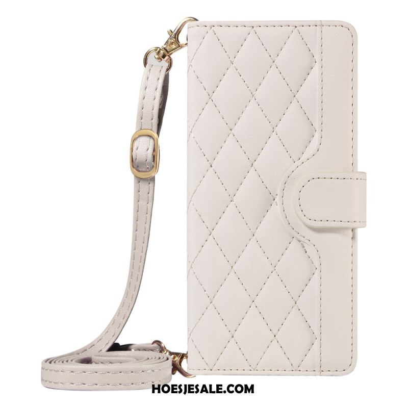 Folio-hoesje Xiaomi 15 Ultra Gevoerd Met Riem En Schouderriem