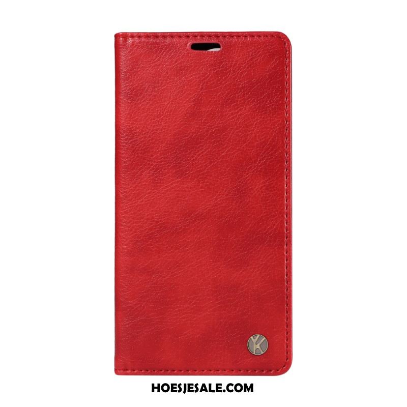 Folio-hoesje Xiaomi 15 Ultra Yikatu Lychee Imitatieleer Leer