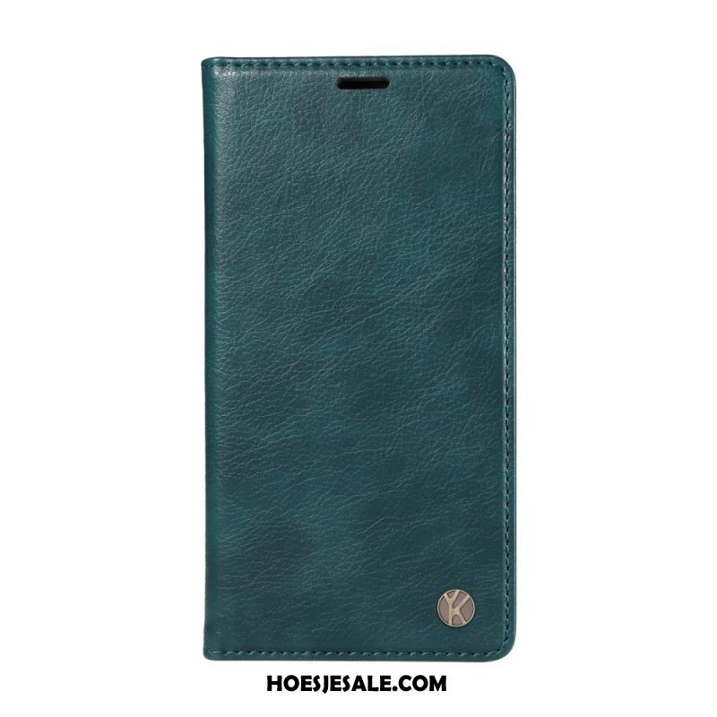 Folio-hoesje Xiaomi 15 Ultra Yikatu Lychee Imitatieleer Leer