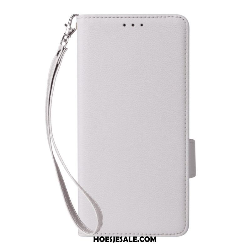 Folio-hoesje Xiaomi 15t Pro Telefoonhoesje Kunstleer Met Koord