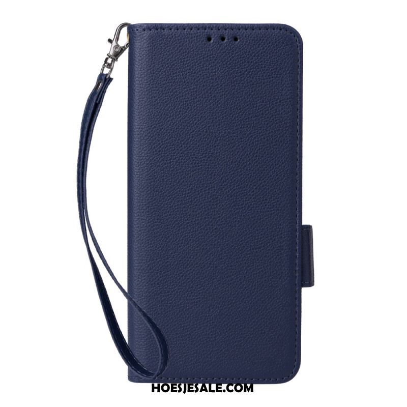 Folio-hoesje Xiaomi 15t Pro Telefoonhoesje Kunstleer Met Koord