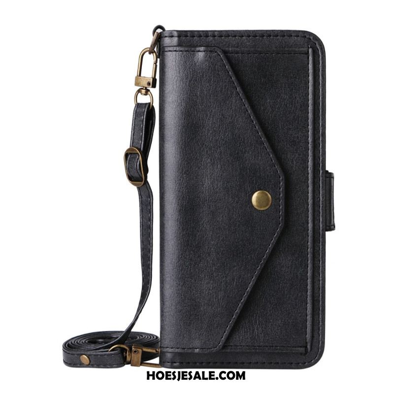 Folio-hoesje Xiaomi 15t Pro Telefoonhoesje Portemonnee Met Schouderband