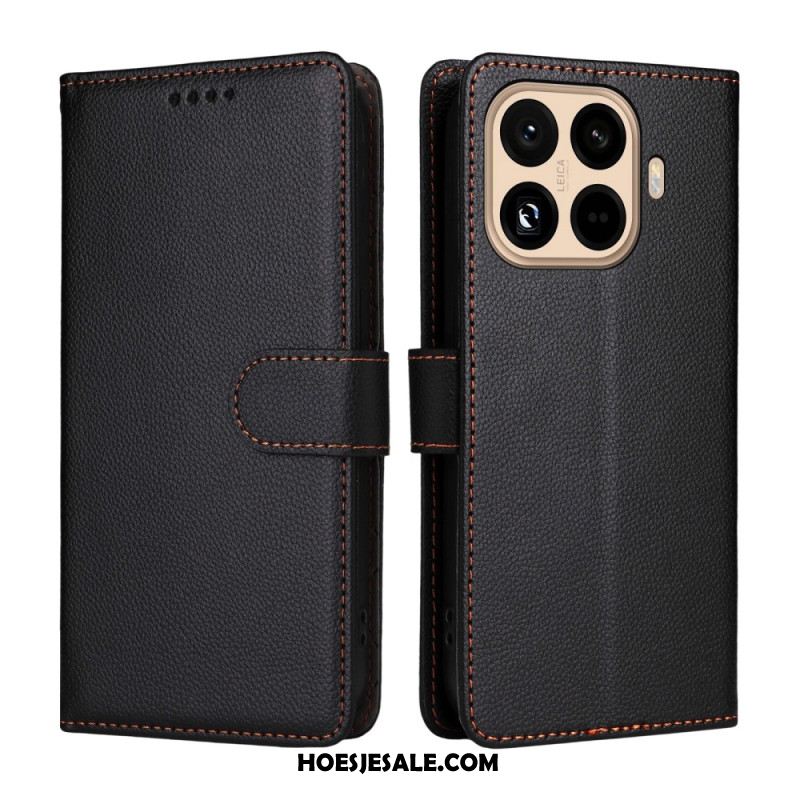 Folio-hoesje Xiaomi 15t Pro Telefoonhoesje Rfid-portemonnee Met Leerlook