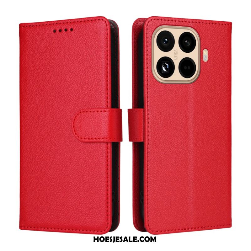 Folio-hoesje Xiaomi 15t Pro Telefoonhoesje Rfid-portemonnee Met Leerlook