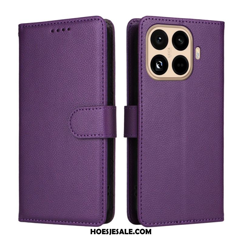 Folio-hoesje Xiaomi 15t Pro Telefoonhoesje Rfid-portemonnee Met Leerlook