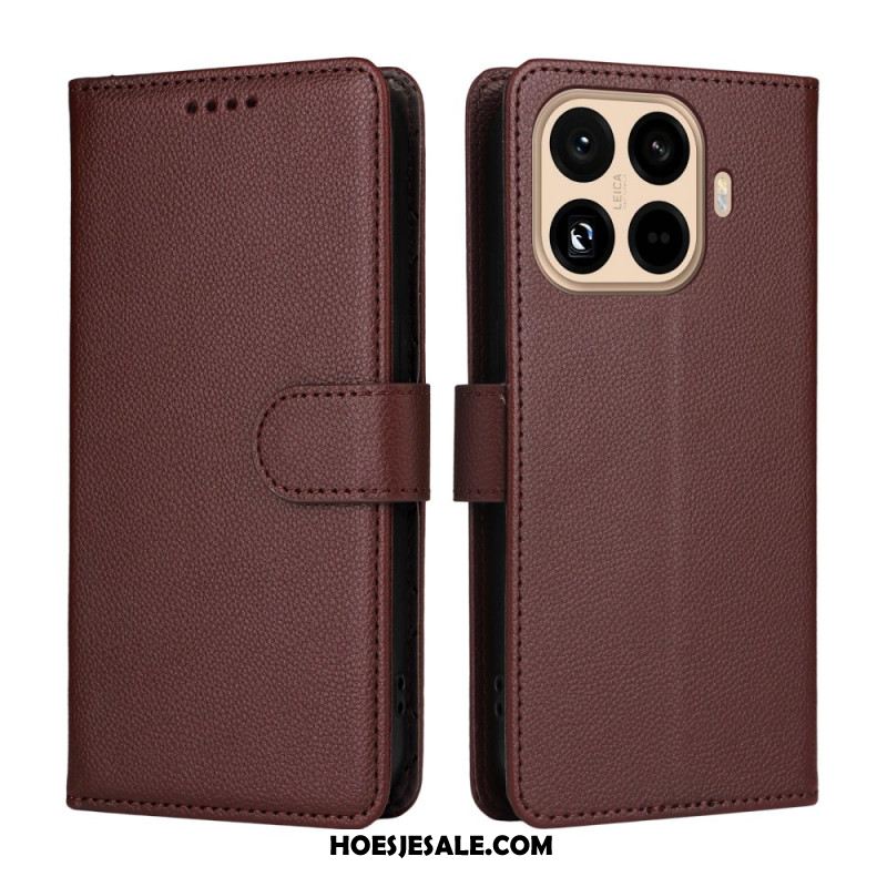 Folio-hoesje Xiaomi 15t Pro Telefoonhoesje Rfid-portemonnee Met Leerlook