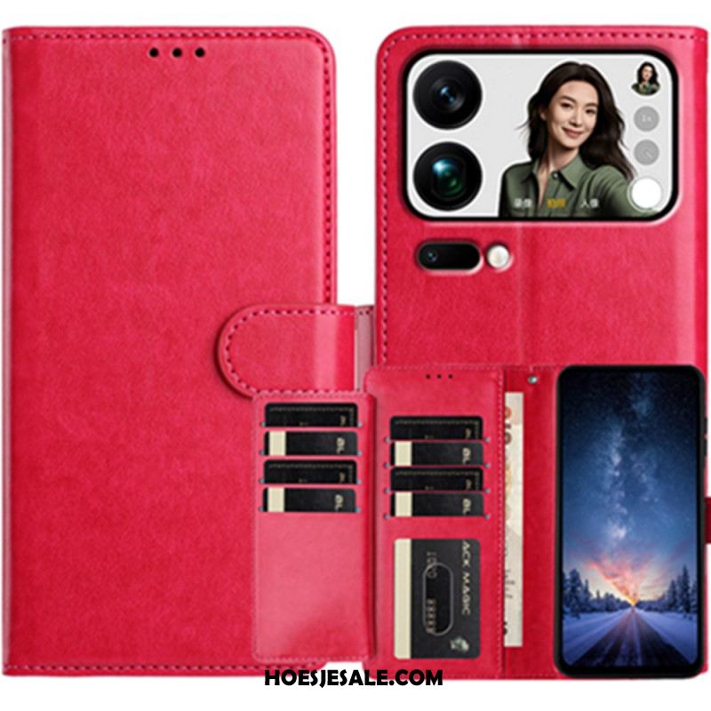 Folio-hoesje Xiaomi 17 Pro Telefoonhoesje Portemonnee Met 8 Kaartsleuven