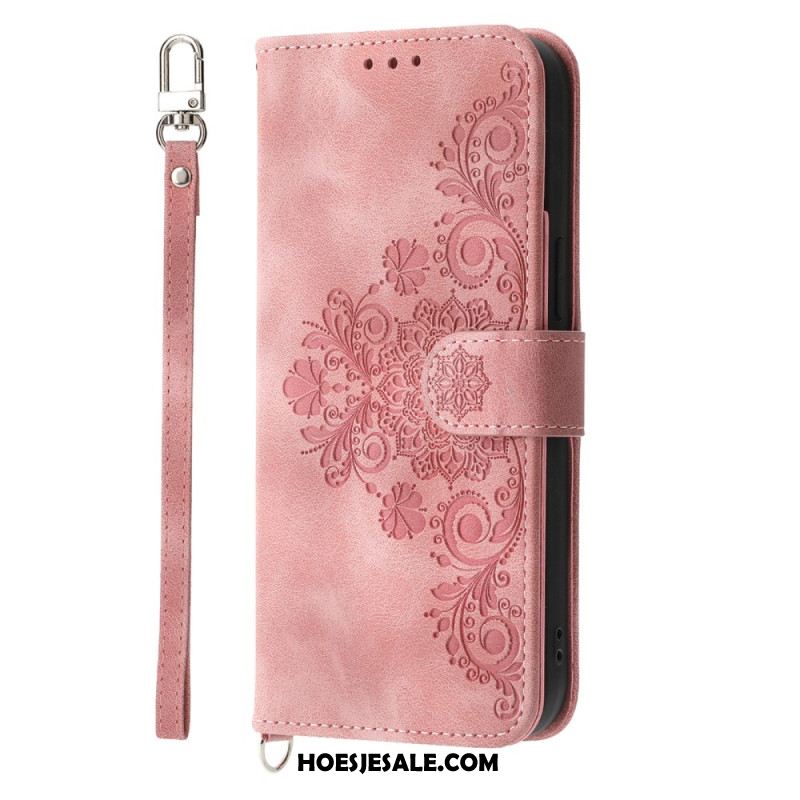 Folio-hoesje Xiaomi 17 Telefoonhoesje Kanten Suède-effect