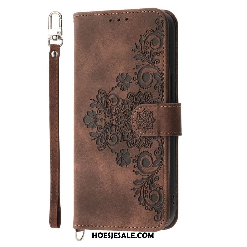 Folio-hoesje Xiaomi 17 Telefoonhoesje Kanten Suède-effect