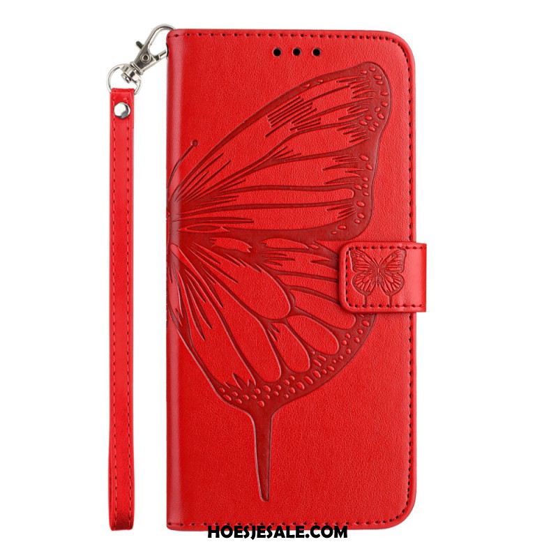 Folio-hoesje Xiaomi 17 Telefoonhoesje Vlinderdesign Met Riem