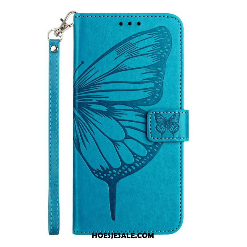 Folio-hoesje Xiaomi 17 Telefoonhoesje Vlinderdesign Met Riem