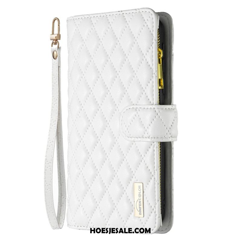 Folio-hoesje Xiaomi Redmi Note 13 4g Gewatteerde Binfen Kleur