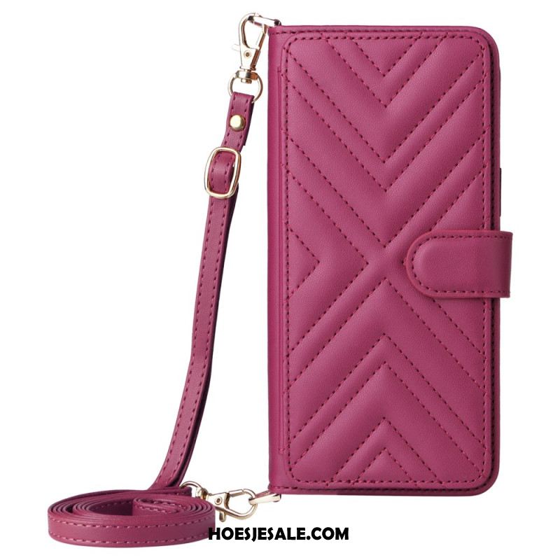 Folio-hoesje Xiaomi Redmi Note 14 4g Premium Portemonnee Met Riempje En Schouderriem