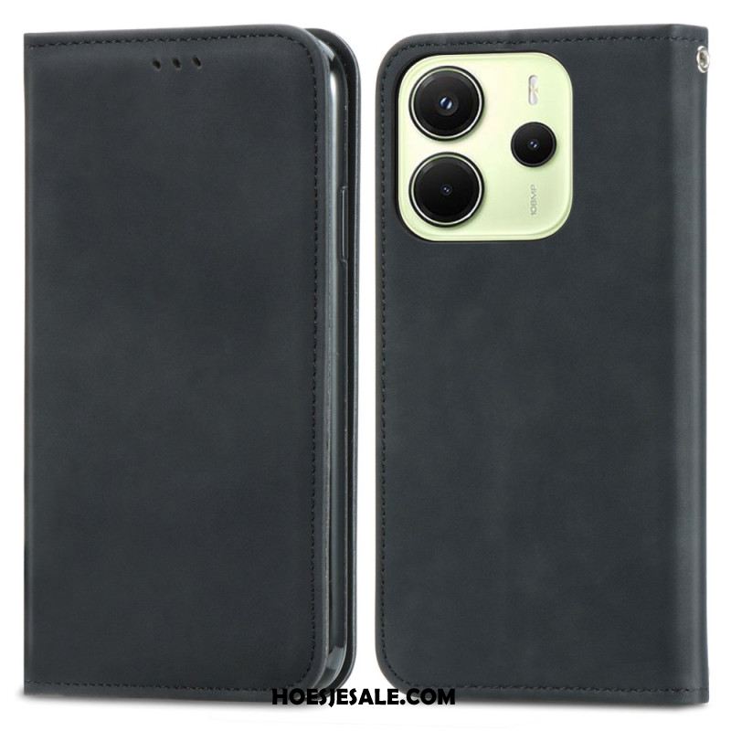 Folio-hoesje Xiaomi Redmi Note 14 4g Suède-effect