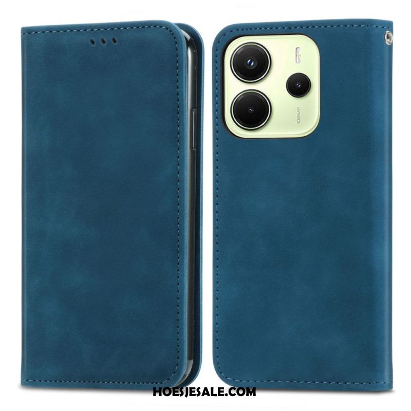 Folio-hoesje Xiaomi Redmi Note 14 4g Suède-effect